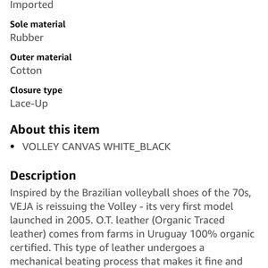 Veja Women’s Volleyballley Shoes size 7, like new, worn once.